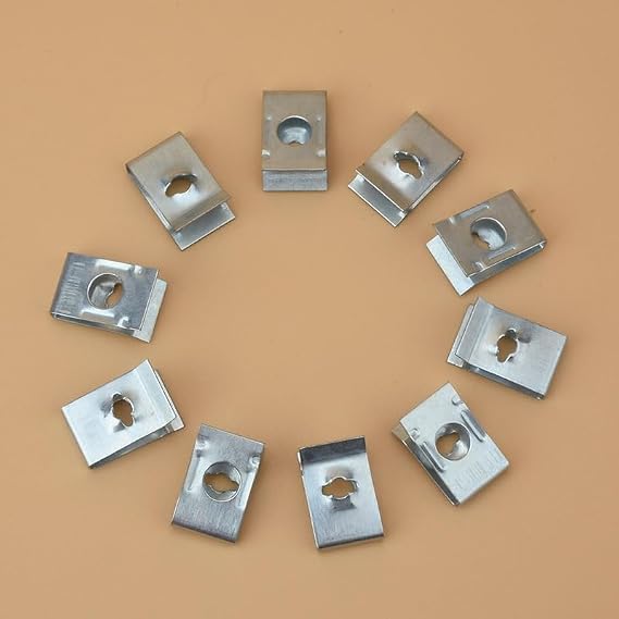 Accessories 20Pcs Car Universal Speed Fasteners U Nuts Self Tapping Screw Spire Clip 6mm Hole Interior Door Trim Panels Clips Metal Rivets