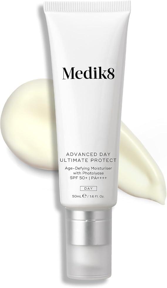 Medik8 Advanced Day Ultimate Protect, SPF 50+ Moisturiser - 50ml | Face Sunscreen With Photolyase SPF 50+ PA++++, Hydrating & Non-Greasy UV Protection With Age-Defying DNA Repair Enzymes