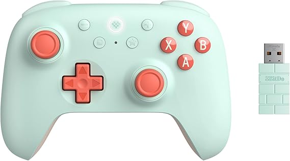 8BitDo Ultimate 2C Wireless Controller for Windows PC and Android, with 1000 Hz Polling Rate, Hall Effect Joysticks and Triggers, and Remappable L4/R4 Bumpers (Mint)