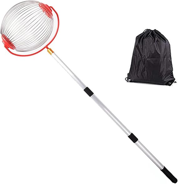 Nut Picker Upper - Nut Gatherer Portable Acorn Picker Upper,Nut Rolling Picker with Adjustable Handle, Nut Harvester Ball Picker for Pecans, Chestnuts, Acorns, Golf Balls