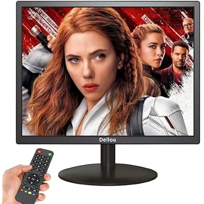 17 inch Monitoring LCD Display Security Camera Monitor Multifunction Interface HDMI, AV, BNC, VGA, USB, PC Input CCTV Computer Monitor Built-in Speaker 1280x1024 Full HD, Black