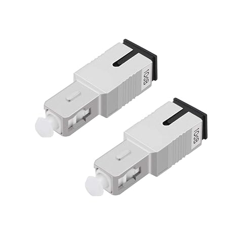FLYPROFiber- 10dB SC Attenuator, Single Mode Fixed Fiber Optic Attenuator, Male to Female, 2pack