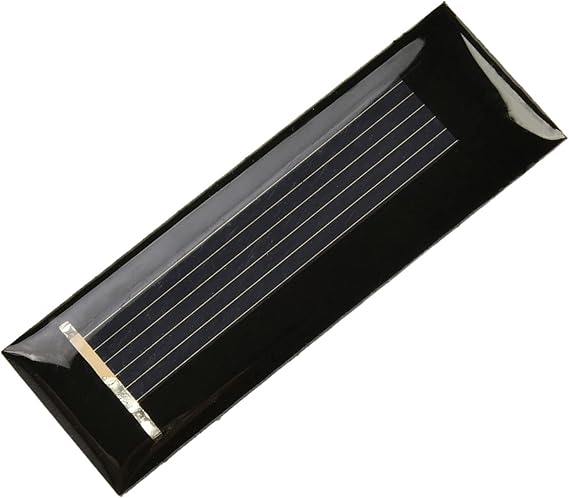 Fielect 5pcs 0.5V 100mA Solar Panel Polysilicon Mini Solar Cells DIY Electric Toy Materials for Battery Power LED 53x18mm