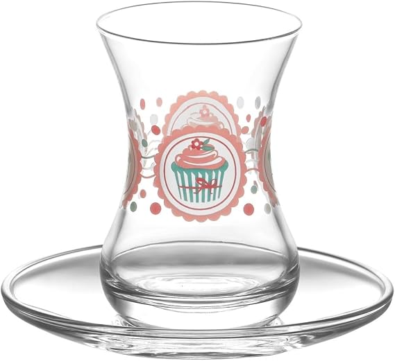 Lav Cupcake Mini 12'li Çay Seti