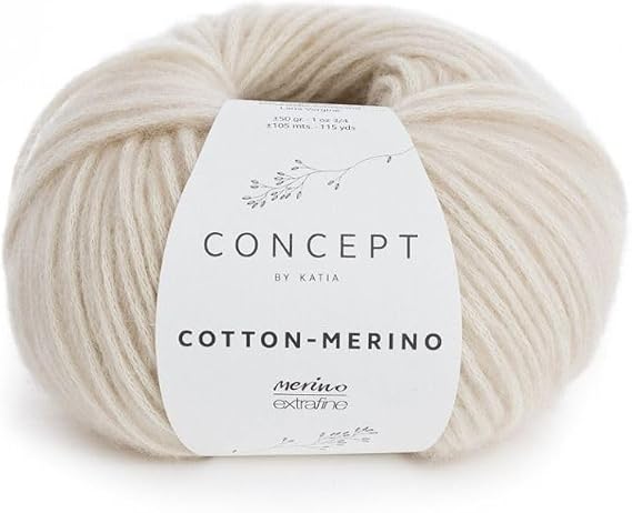 Katia Concept - Cotton-Merino Yarn (101 - Light Beige)