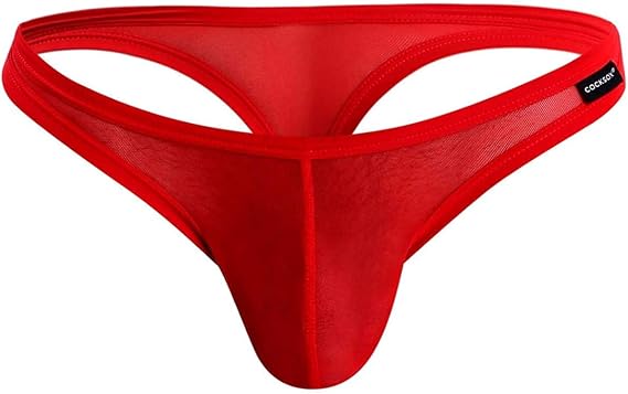 Cocksox American Collection Enhancing Pouch Thong CX05 (Small, Fiery Red)