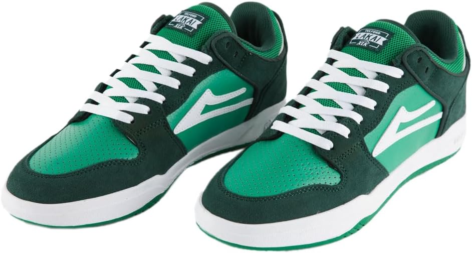 Lakai Telford Low Men's Skateboarding Shoes, Green Suede, 9.5