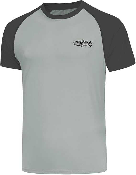 Men's UPF 50+ Ice-Cool Quick Dry Short Sleeve Rash Guard for Fishing