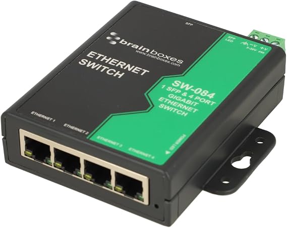 Brainboxes 1 SFP & 4 Port Gigabit Ethernet Switch