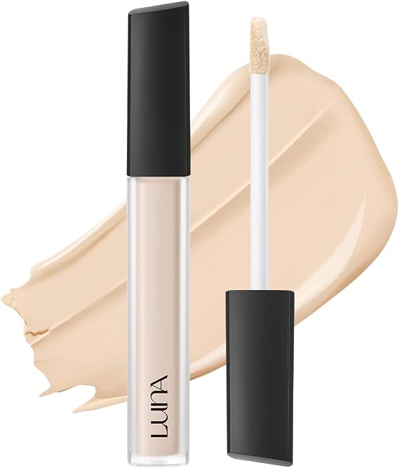 LUNA Long Lasting Tip Concealer Brightener | Moisturizing Liquid Type | Full Coverage for Dark Circles, Fine Lines & Redness | Korean Makeup | 20 Shades | 7.5g (20N)