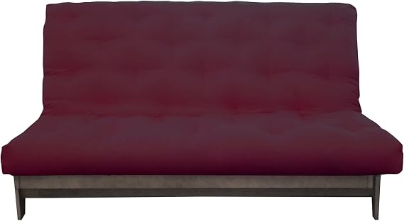 Stratus Full Size Innerspring Cotton Futon Mattress Burgandy
