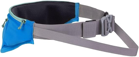 RUFFWEAR Trail Runner Hip Belt, Hands-Free On-Leash Running Belt for Dogs, Heavy Duty with Pockets, Blue Pool, Large/Extra Large