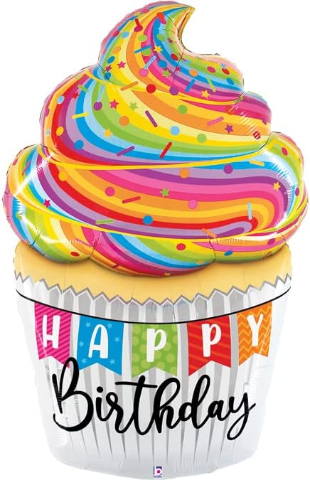 Happy Birthday Special Delivery Cupcake 5 Balloon