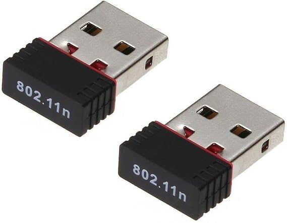 2 Pcs Black Mini for 150Mbps USB and for USB 2.0 WiFi Adapter Free Driver Wireless for 802.11n Wireless Compatible with for 802.11n,IEEE 802.11g,for 802.11b Standard 150M Network LAN Card Ne