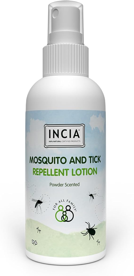 INCIA Mosquito and Tick Repellent Spray Lotion Moisturizer 100 ml For Whole Body