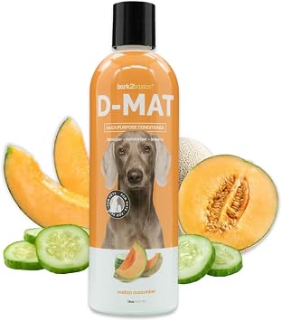 Bark2Basics d-Mat Dog Conditioner, 16 oz - Natural, Multi-Purpose, Eliminates Static, No Additives, Dematting, Aids in DeShedding