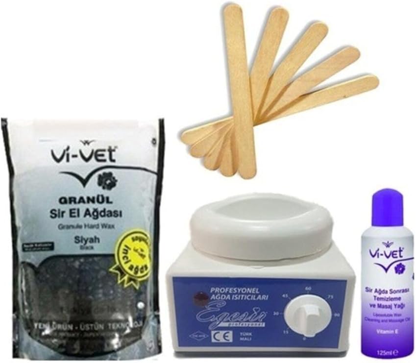 Ege Sir Waxing Machine Vivet Pearl Waxing Black Set of 4