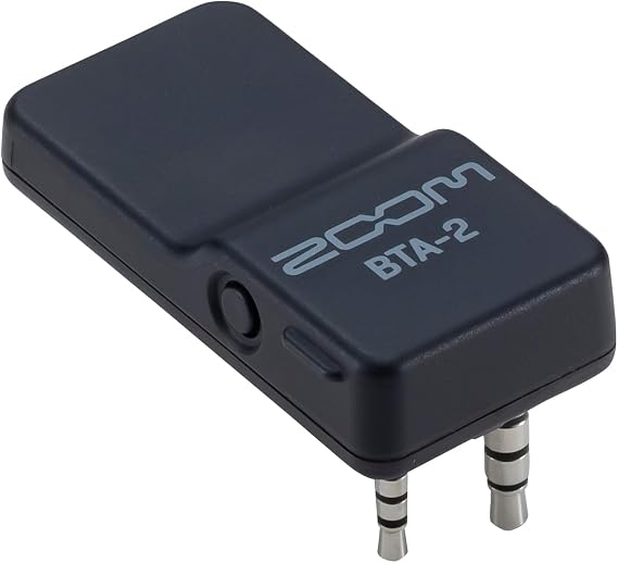 Zoom BTA-2 Bluetooth Adapter for PodTrak P4 and PodTrak P8, wirelessly connect phone to record remote interviews, Black, Small