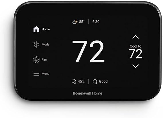 Honeywell Home THX1200B6 ElitePROTM S1200 Smart Thermostat, 5" Touchscreen, Black