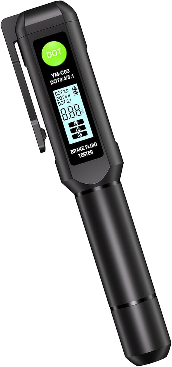 Brake Fluid Tester Car Brake Liquid Digital Tester Suitable for DOT4 DOT5 Vehicles Home Garages & Auto Repair Shops