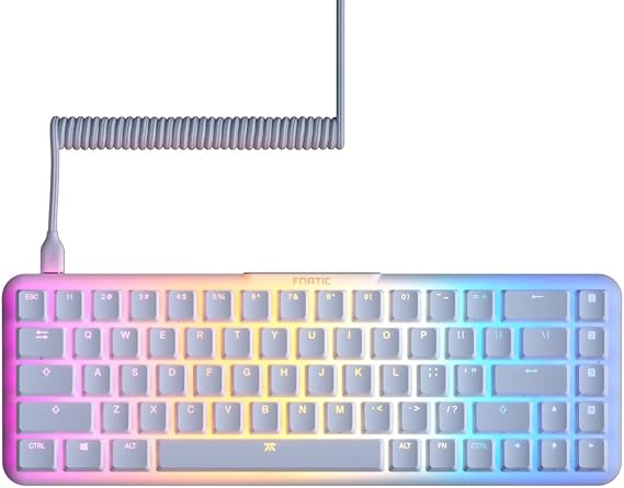 FnaticGear STREAK65 LP WHITE US Tenkeyless US Layout 68-Key Gaming Keyboard KB0006-005 KB738