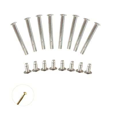 8 Pack Folding Fan Axle Rivet Nail Nut Repair Kit 35mm  1.38in Handheld Fans Central Rotating Shaft Replacement Fastener for DIY Handmade Bamboo Paper Flower Foldable Hand Fan Accessories