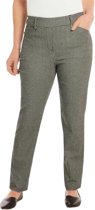 Hilary Radley Women's Mid-Rise Tummy Control Pull On Pants