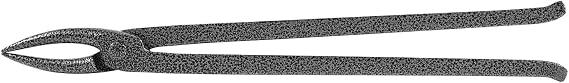 Blacksmith Scroll Tongs, 16",Anvil Vise Forge Tongs,Curved Jaw, Steel,Forge Tool for Beginner and Professional Bladesmiths