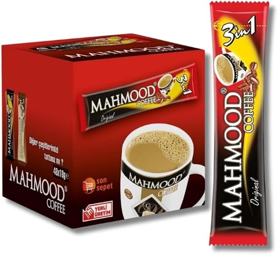 Mahmood Coffee 3ü1 Arada Hazır Kahve 48 Adet X 18 Gram