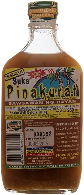 Suka THE ORIGINAL Pinakurat EXTRA HOT / SAWSAWAN NG BAYAN / Fruit Vinegar Coconut / 8.5 fl oz 250 ml / PHILIPPINES
