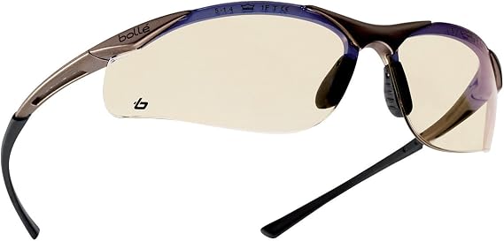 Bolle ESP Safety Glasses, Scratch-Resistant, Half, Wraparound