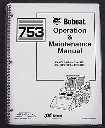 Bobcat 753 Operator's Owners Manual