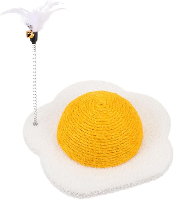 balacoo Pet Toy Cat Scratching Board, Hamster House, Egg Yolk Design, Interactive Kitten Toys