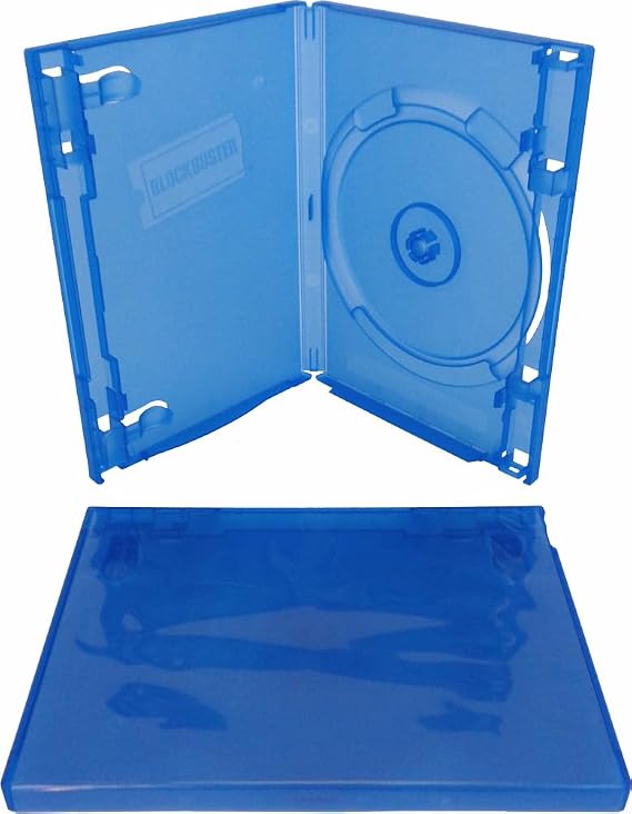 (50) Empty Standard Blockbuster Blue DVD Boxes - DVBR14STBL-BB