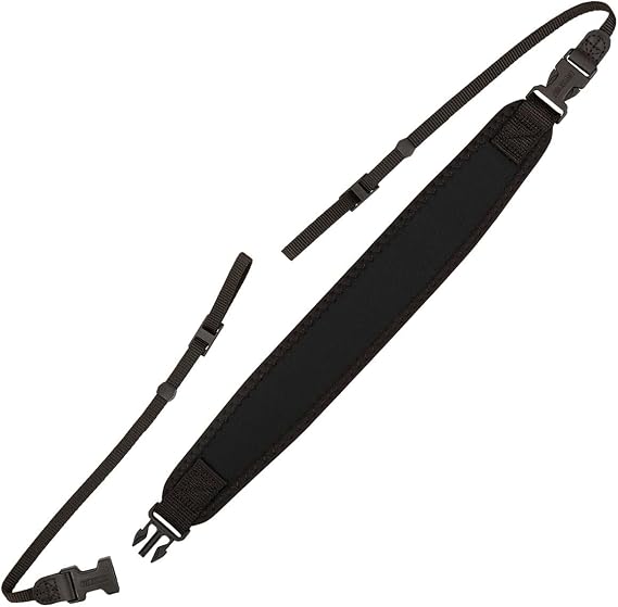 OP/TECH USA Classic Strap (Black) Neck & Shoulder Strap for Camera and Binocular Use with Adjustable Design for Comfort and All-Day Carry - Made in USA