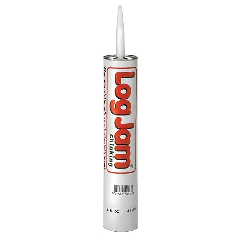 Sashco Log Jam Acrylic Latex Chinking Caulk, 29 oz Cartridge, Mortar White (Pack of 1)