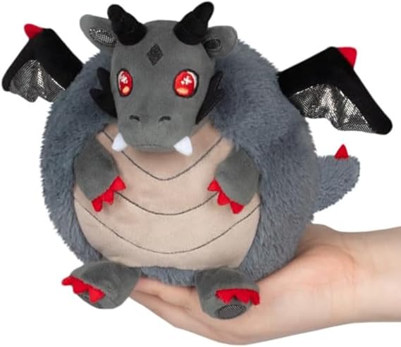 Squishable - Snugglemi Snackers Shadow Dragon - Fantasy Creatures Collection - 8 in - Soft Toy Collectible Stuffed Animal - Beans
