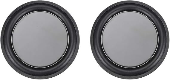uxcell 2Pcs 3" 70mm Bass Speaker Passive Radiator Auxiliary Rubber Vibration Plate Subwoofer DIY Repair
