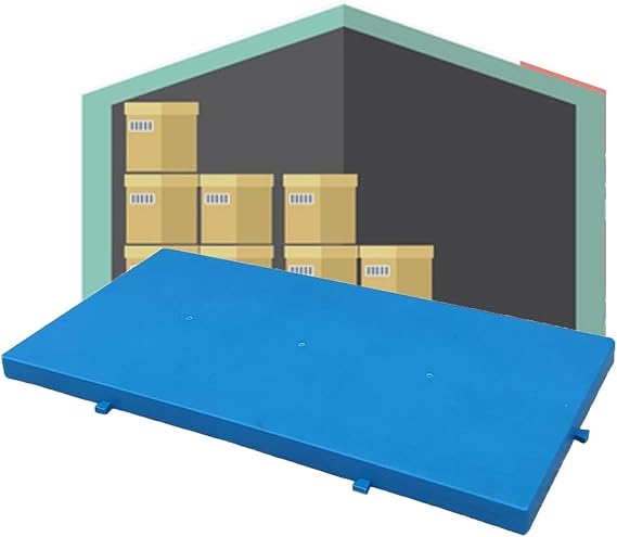 TIST Lightweight Plastic Pallets Safe Sturdy Storage Racks Polyethylene Supermarket Grain Bin Frames Garden 3cm High (Colour: Blue 2 Pack Size: 900X300X30MM)