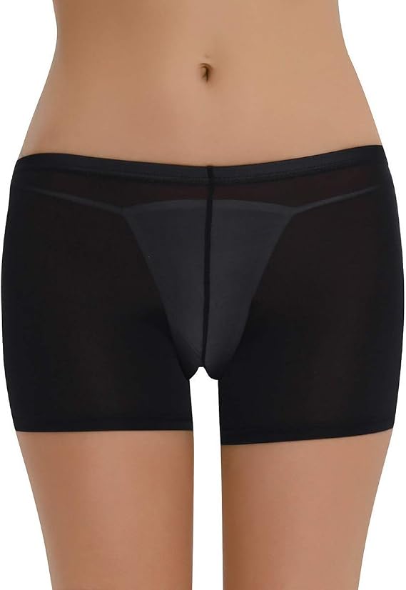 LinvMe Women's Sexy See Through Boyshorts Underwear