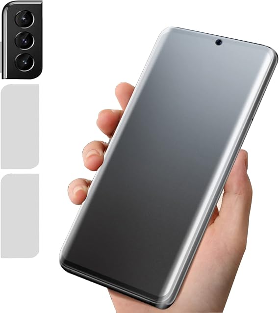 [2+2] Pack Matte Screen Protector Designed for Samsung Galaxy S25 Screen Protector, 2PCS Soft Screen Protector Film+2 Pack Clear Camera Lens protector