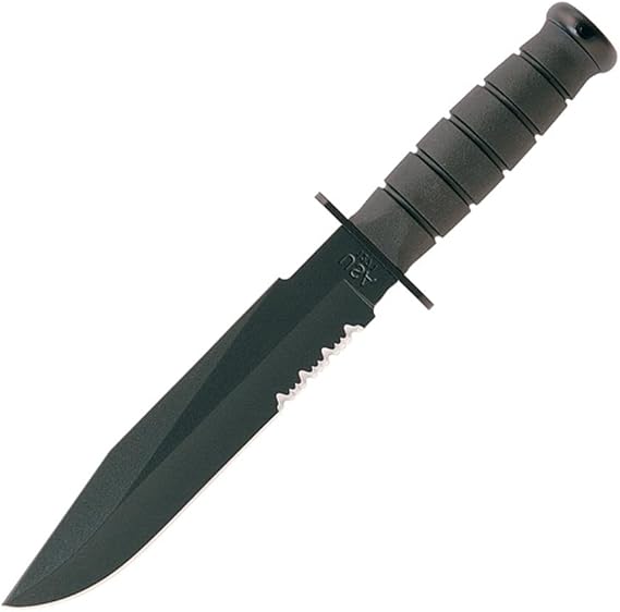 Ka-bar Kb1271 Fighter Black W/leather Sheath