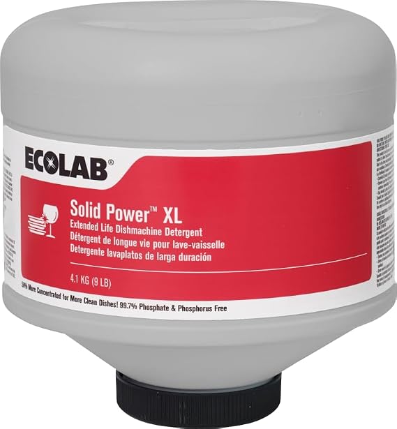 Ecolab Solid Power XL with Glass Guard, 9lb