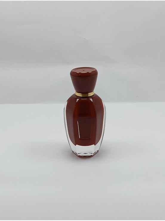 Boş Parfüm Kolonya Şişesi Tekrar Dolum Yapılabilir 50ml, Altın Detaylı, Kahverengi Rengi