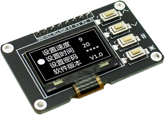 OLED Display Screen 0.96inch IIC 12864 with 4 Buttons with Matrix 4 Key IIC SSD1315 White