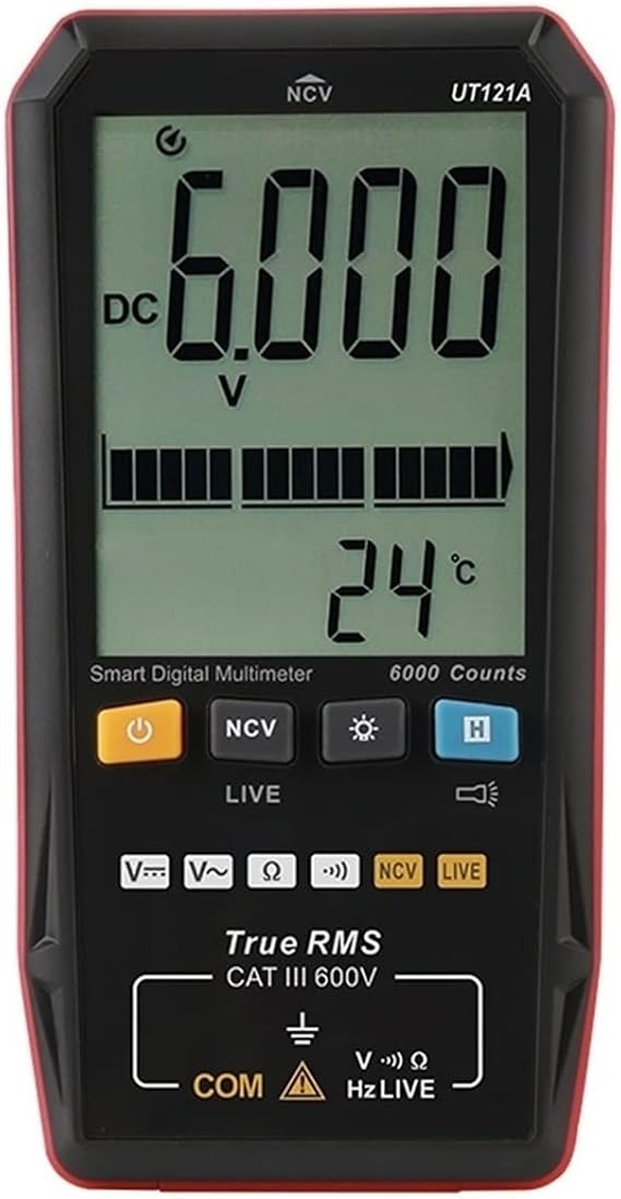 Digital Multimeter UT121A UT121B UT122 AC DC Voltage Tester Multimeter True RMS Digital Capacimeter Frequency Meter (Size : UT122)