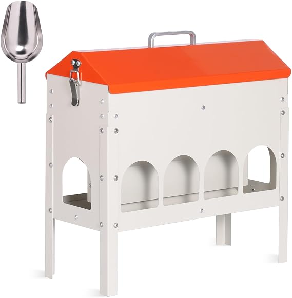15lbs Automatic Chicken Feeder - 10 Feeding Ports Duck Feeder