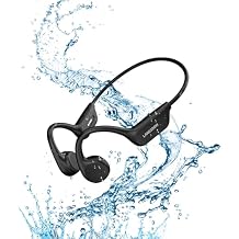 Bone Conduction Headphones IPX8 Swimming Waterproof Dustproof Sweatproof MP3 Player Headset Underwater Music Player 32GB Memory, Open-Ear Wireless Bluetooth 5.4 with Mic for Running, Cycling