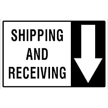 Aluminum Warning Metal Sign Shipping and Receiving Here Yard Notice Signage Business Caution Sign for Gate Farmhouse Porch Street Road Outdoor Home Yard Security Notice Sign
