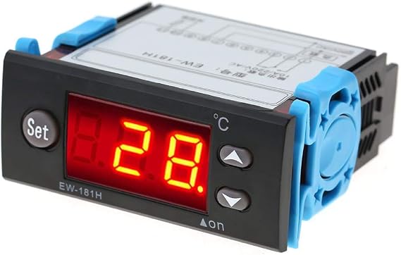 Digital Temperature Controller EW-181H Thermostat for Heating and Refrigeration Equipment,45C~80C Temperature Control Meter 31.43 in 10A